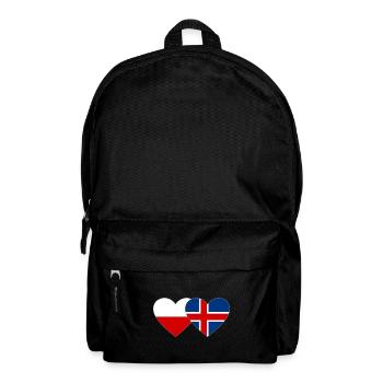 Polen Island Flagge Herz - Rucksack - Schwarz - Vorne