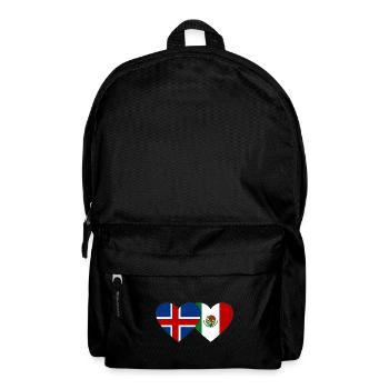 Iceland Mexico Flag Heart - Backpack - black - Front