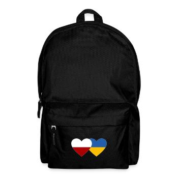 Pologne Ukraine Flag Coeur - Sac à dos - noir - Devant
