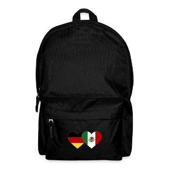 Germany Mexico Flag Heart - Backpack - black - Front