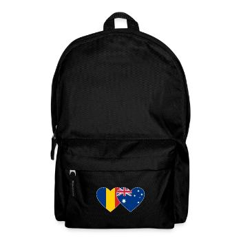 Rumänien Australien Flagge Herz - Rucksack - Schwarz - Vorne