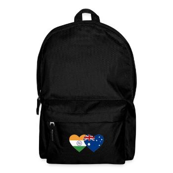 Indien Australien Flagge Herz - Rucksack - Schwarz - Vorne