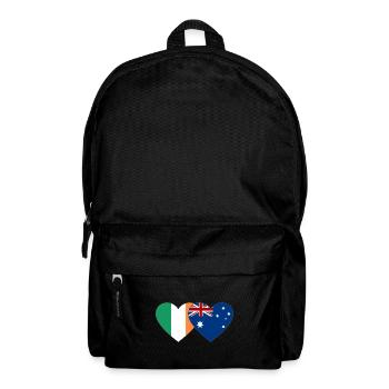 Ireland Australia Flag Heart - Backpack - black - Front