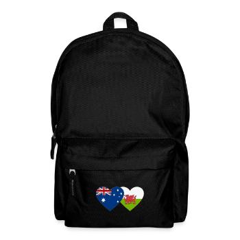 Australia Wales Flag Heart - Backpack - black - Front