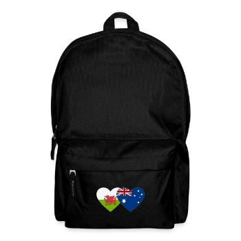Wales Australien Flagge Herz - Rucksack - Schwarz - Vorne