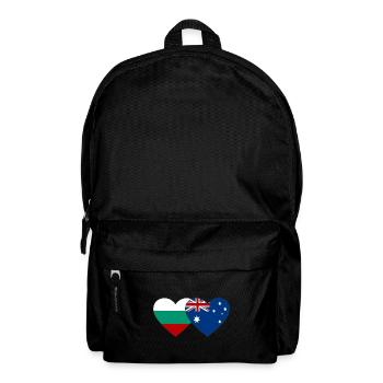 Bulgaria Australia Flag Heart - Backpack - black - Front