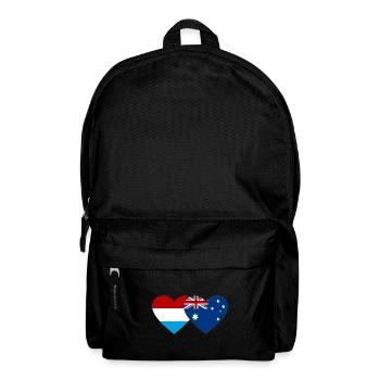 Luxemburg Australien Flagge Herz - Rucksack - Schwarz - Vorne