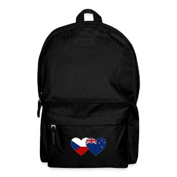 Tschechien Neuseeland Flagge Herz - Rucksack - Schwarz - Vorne