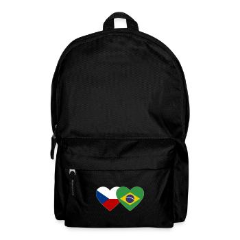 Tschechien Brasilien Flagge Herz - Rucksack - Schwarz - Vorne