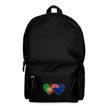 Portugal Neuseeland Flagge Herz - Rucksack - Schwarz - Vorne