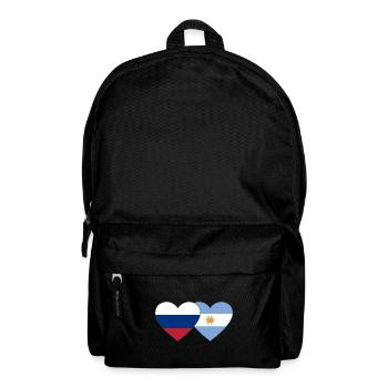 Russland Argentinien Flagge Herz - Rucksack - Schwarz - Vorne
