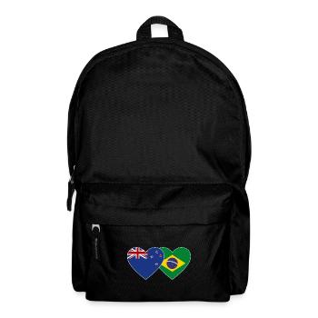 Nouvelle-Zélande Brésil Flag Heart - Sac à dos - noir - Devant