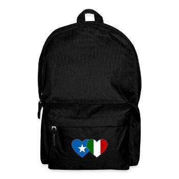 Somalia Italien Flagge Herz - Rucksack - Schwarz - Vorne