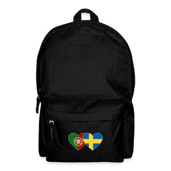 Portugal Suède Flag Coeur - Sac à dos - noir - Devant