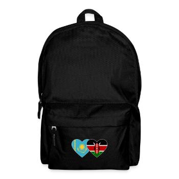 Kazakhstan Kenya Flag Heart - Sac à dos - noir - Devant