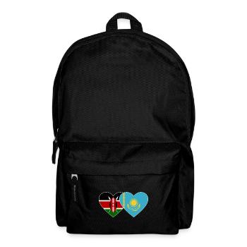 Kenia KasachstanFlagge Herz - Rucksack - Schwarz - Vorne