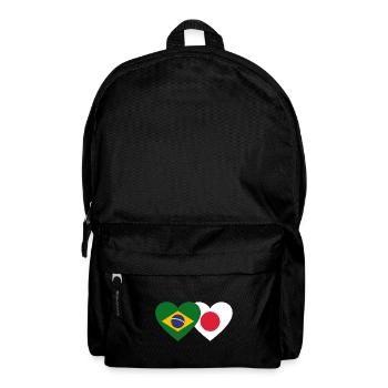 Brasilien Japan Flagge Herz - Rucksack - Schwarz - Vorne