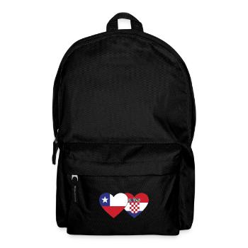 Chile Kroatien Flagge Herz - Rucksack - Schwarz - Vorne