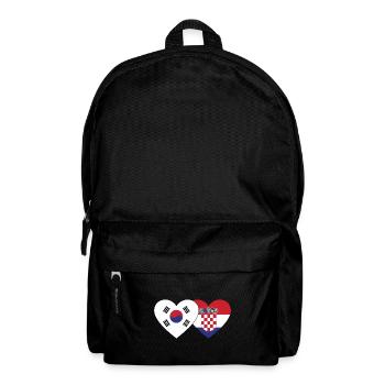 Südkorea Kroatien Flagge Herz - Rucksack - Schwarz - Vorne