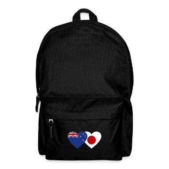 Neuseeland Japan Flagge Herz - Rucksack - Schwarz - Vorne
