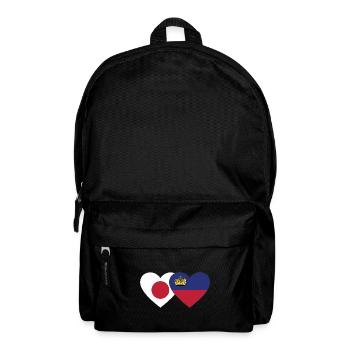 Japan Liechtenstein Flagge Herz - Rucksack - Schwarz - Vorne