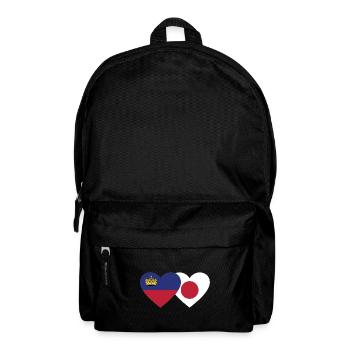 Liechtenstein Japan Flagge Herz - Rucksack - Schwarz - Vorne