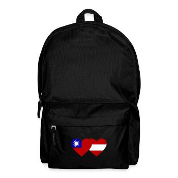 Taïwan Autriche Flag Heart - Sac à dos - noir - Devant