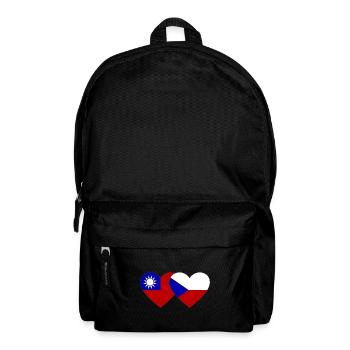 Taïwan République tchèque Flag Heart - Sac à dos - noir - Devant