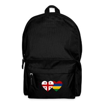 Georgia Mauritius Flag Heart - Backpack - black - Front