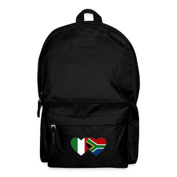 Italien Südafrika Flagge Herz - Rucksack - Schwarz - Vorne