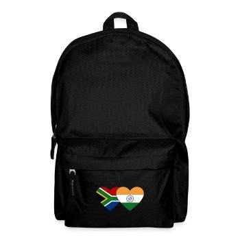 Afrique du Sud Inde Flag Heart - Sac à dos - noir - Devant