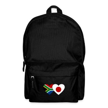 Afrique du Sud Japon Flag Heart - Sac à dos - noir - Devant