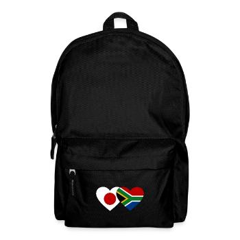 Japan South Africa Flag Heart - Backpack - black - Front
