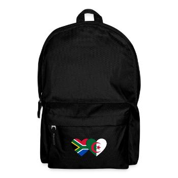 Südafrika Algerien Flagge Herz - Rucksack - Schwarz - Vorne
