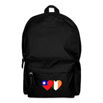 Taiwan Irland Flagge Herz - Rucksack - Schwarz - Vorne