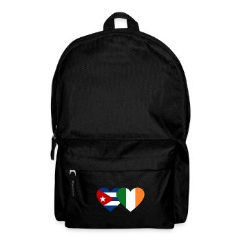 Cuba Ireland Flag Heart - Backpack - black - Front