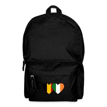 Belgien Irland Flagge Herz - Rucksack - Schwarz - Vorne