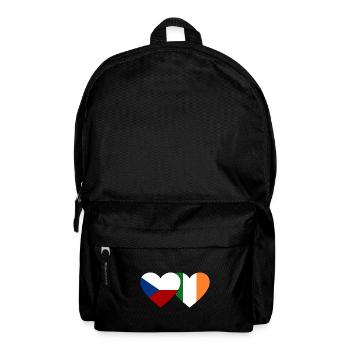 Tschechien Irland Flagge Herz - Rucksack - Schwarz - Vorne