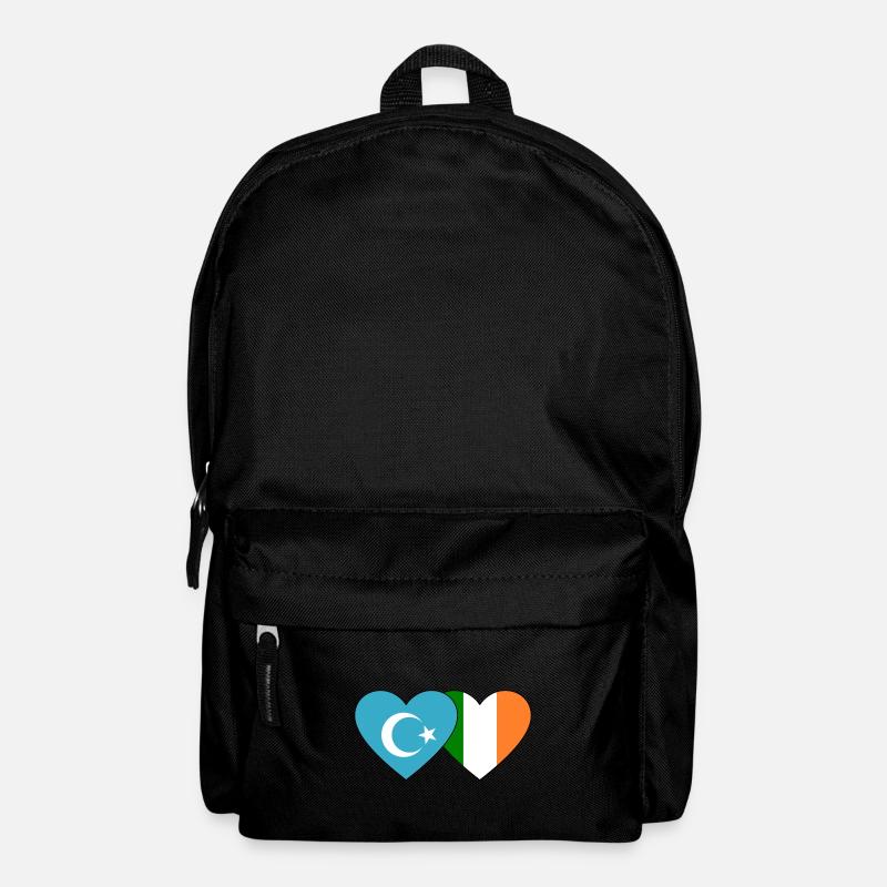 Uiguren Irland Flagge Herz - Rucksack - Schwarz