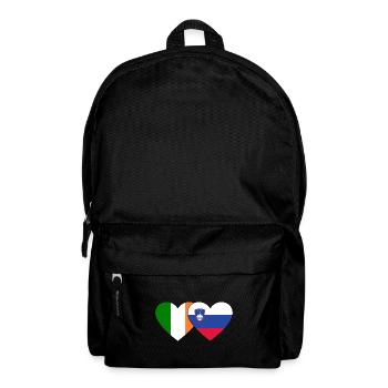 Ireland Slovenia Flag Heart - Backpack - black - Front