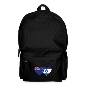 Neuseeland Israel Flagge Herz - Rucksack - Schwarz - Vorne