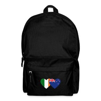 Irlande Nouvelle-Zélande Flag Heart - Sac à dos - noir - Devant