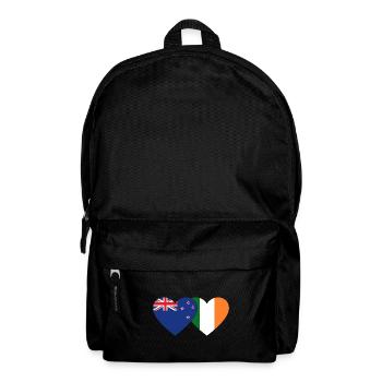 Neuseeland Irland Flagge Herz - Rucksack - Schwarz - Vorne