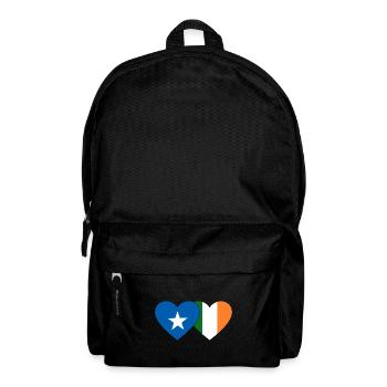 Somalia Ireland Flag Heart - Backpack - black - Front