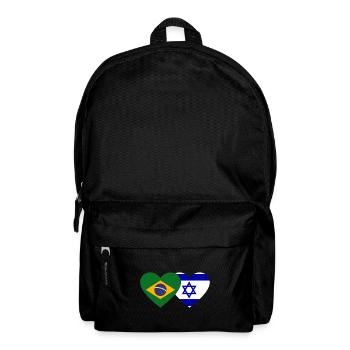 Brasilien Israel Herz Flagge - Rucksack - Schwarz - Vorne