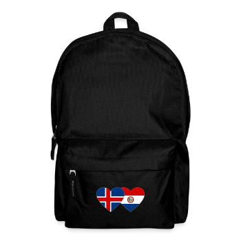 Iceland Paraguay Heart Flag - Backpack - black - Front
