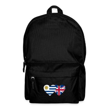 Uruguay England Heart Flag - Backpack - black - Front