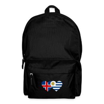 Island Uruguay Herz Flagge - Rucksack - Schwarz - Vorne