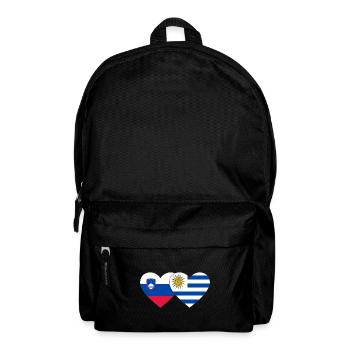 Slovenia Uruguay Heart Flag - Backpack - black - Front