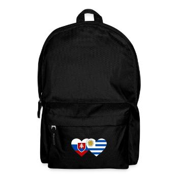 Slowakei Uruguay Herz Flagge - Rucksack - Schwarz - Vorne